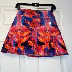 Donajo fire/flames Gulf, running, tennis exercise skirt skort size 1 or S or 0-6